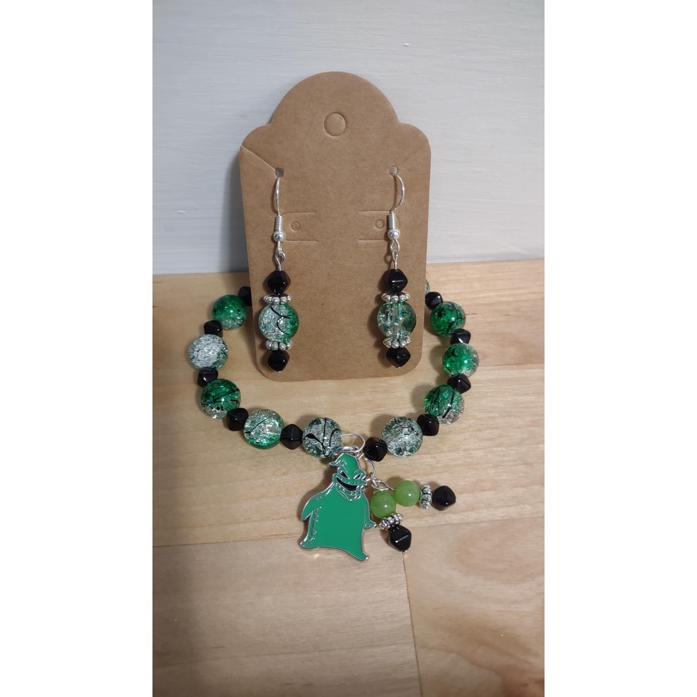 The Nightmare Before Christmas Oogie Boogie Jewelry Set Bracelet And Earrings